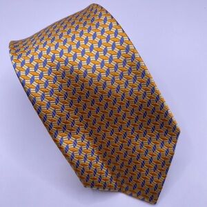 Charles Tyrwhitt Yellow and Blue Geometric Tie